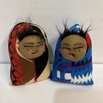 Native American Cherokee Baby Doll Handmade Wrapped In Pendleton Blanket Set 2. Fixed Price $24.99.