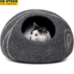 Eco Friendly Handcrafted Wool Cave Bed Dual Use Private Hideaway Cats. Fixed Price $59.50.