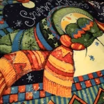 New 2007 Susan Winget Christmas Snow Kisses Fleece Blanket Books Are Fun. Fixed Price $13.99.