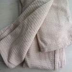 Lauren Ralph King Waffle Weave Blanket 100% Cotton Beige Made India. Fixed Price $89.95.