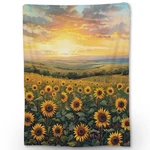 Ti Caldi Sunset Sunflower Blanket - Soft, Cozy, Lightweight Flannel Throw Bla.... Fixed Price $39.53.
