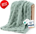Bedsure Gentlesoft Sage Green Checkered Fleece Throw Blanket 50X60 - Us. Fixed Price $24.95.