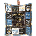 Vxdrzgt 90TH Birthday Blanket 60X50IN Gifts For Year Old Men 1935. Fixed Price $47.95.