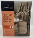 Cuddl Duds Heated *3 Settings* Plush Sherpa Throw Electric Blanket 50X60 Tan. Fixed Price $49.87.