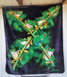 Frogs Rainforest Cafe Tropical Queen Size Blanket Bedspread. Fixed Price $60.92.