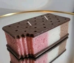 New Room Essentials Neopolitan Ice Cream Sandwich Candle, Double Wick Scented. Fixed Price $7.87.