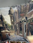 State Farm Main Street Downtown Tapestry Throw Blanket Old Scene Jacquard. Fixed Price $18.99.