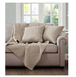 Madison Park Quebec Beige Khaki Polyester Quilted Oversized Throw 60" X 70". Fixed Price $32.00.
