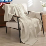 Natural Pre-washed Cotton Waffle Weave Blanket Cozy Snag Resistant Warm New. Fixed Price $50.85.