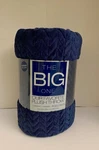 Brand New - Navy Jacquard The Big One Oversized Plush Throw Blanket 5' X 6'. Fixed Price $12.91.