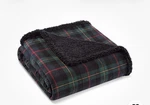 Eddie Bauer - Cotton Mountain Pine Tartan Sherpa Throw Blanket Red Green 50X60. Fixed Price $29.90.