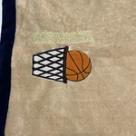Toys Babies Us Basketball Brown Tan Blue Baby Blanket Lovey 2013 Extra Soft. Fixed Price $29.96.