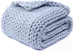 Ynm Chunky Throw Blanket, Medium-weight, Hand Knitted, Skin Friendly, Ventilated. Fixed Price $69.90.