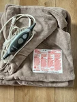 Sunbeam Heated Warming Throw Blanket Beige Taupe Plush 50X60 Tested Works. Fixed Price $24.99.