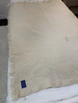 Vintage Pendleton 100% Wool Ivory Fringe Throw Blanket Usa Made. Fixed Price $28.95.