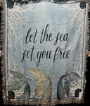 Simply Home Let The Sea Set You Free Afghan Throw Blanket 50" X 60" New. Fixed Price $39.99.