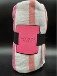 Victorias Secret Beach Blanket Towel Throw With Fringe, Striped 50 X 60 Nwt. Fixed Price $26.99.