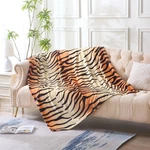 Merrylife Tiger Stripe Print Ultra-plush Fleece Throw Blanket 50"X60". Fixed Price $28.86.