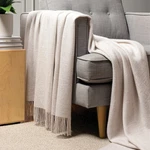 Dawson Forte Cashmere Throw - Beige 1292247. Fixed Price $99.99.