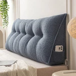 Twin/queen/king Teddy Fleece Wedge Headboard Pillow W/ High Resilience Filling. Fixed Price $53.99.
