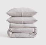 Nwt Quince Organic Cotton Airy Gauze Duvet Cover Set Queen Light Grey Brand New. Fixed Price $105.00.