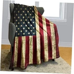 Yisumei Vintage American Blanket Patriotic Style, 60"X80" FLAG#1. Fixed Price $55.66.