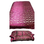 Regal Purple Gold Chinese Dragon Motif Brocade Heavy Silk Quilt Blanket Pillows. Fixed Price $105.19.