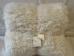 Pottery Barn Dream Faux Fur Throw 50"X60" Ivory Super Soft New W/tags $129. Fixed Price $69.95.