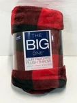 The Big One Oversized Plush Throw Buffalo Checkered Plaid 5FT X 6FT Super Soft. Fixed Price $22.95.