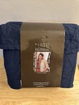 Nip Nate Berkus Solid Navy Diamond Pattern King Duvet Cover & Shams Set. Fixed Price $75.19.