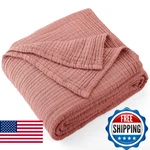 Carriediosa 100% Cotton Muslin Throw Blanket 50" 70" Xl Size 4-LAYERS Su. Fixed Price $52.05.
