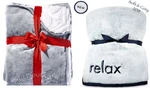 1 Bath & Body Works Gray White Fleece Cable Knit Navy Soft Cozy Relax Blanket. Fixed Price $99.99.