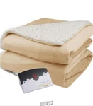 Pure Warmth Soft Velour Sherpa Electric Heated Blanket Digital Queen Linen. Fixed Price $89.99.