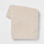 Cozy Knit Throw Blanket Neutral - Threshold : Light Beige, Midweight, Recycled P. Fixed Price $11.47.