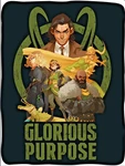 Marvel Studios Loki Glorious Purpose 45 X 60 Fleece Throw Blanket. Fixed Price $30.00.