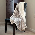 Reversible Fleece Blanket 50"X60" Machine Washable Sherpa Throw With Snowflakes. Fixed Price $19.99.