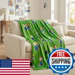 Franco Collectibles Peanuts Snoopy Gang Soccer Plush Throw Blanket 46X60 Officia. Fixed Price $55.60.