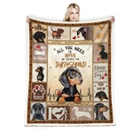 Dachshund Gifts: Lovers' Blanket, 50" X 60" For Sofa. Fixed Price $31.47.