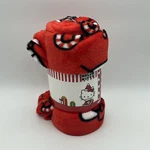 Hello Kitty Christmas Candy Cane 45X55 Red Travel Throw Blanket Nwt. Fixed Price $15.99.