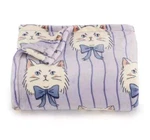 The Big One Moody Cats Kitty Print Purple Plush Fleece Throw Blanket 5X6 Ft. Fixed Price $34.99.