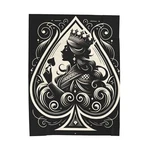 Velveteen Plush Blanket Regal Queen Of Spades Emblem Poker Casino Bet Home Decor. Fixed Price $48.85.