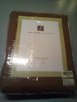Concierge Collection 100% Cotton Herringbone Blanket Full Queen Latte Brown New. Fixed Price $24.95.