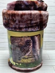American Heritage Royal Plush Raschel Throw Majestic Barred Owl 50"X60" Multi. Fixed Price $23.96.