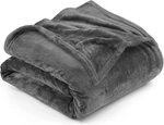King Size Grey Deluxe Anti-static Fleece Soft Microfiber Bed Blanket (90X102 In). Fixed Price $26.99.