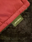 Eddie Bauer Reversible Throw Blanket Brown/red Quilted Fleece 58X47 Euc. Fixed Price $21.99.
