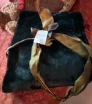 Nordstrom At Home 50 60 Black Faux Fur Throw Blanket New With Tags IST-51. Fixed Price $59.99.
