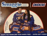 Snuggie Snickers Candy Bar 71" X 54" Super Soft Fleece Blanket That Has Sleeves. Fixed Price $12.00.