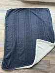 Ll Bean Cable Sweater Knit 50X60 Navy Blue Throw Blanket Usa. Fixed Price $28.99.