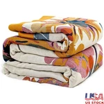 Cotton Boho Throw Blanket Reversible Lightweight Soft Muslin Floral Design New. Fixed Price $45.01.
