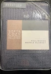 Kenneth Cole Reaction Home F/q Soft & Cozy Cotton Blend Waffle Blanket Navy. Fixed Price $69.99.